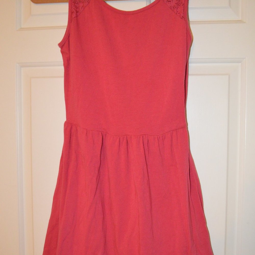 Bubblegum Pink Dress with Lace Detail on Sleeves